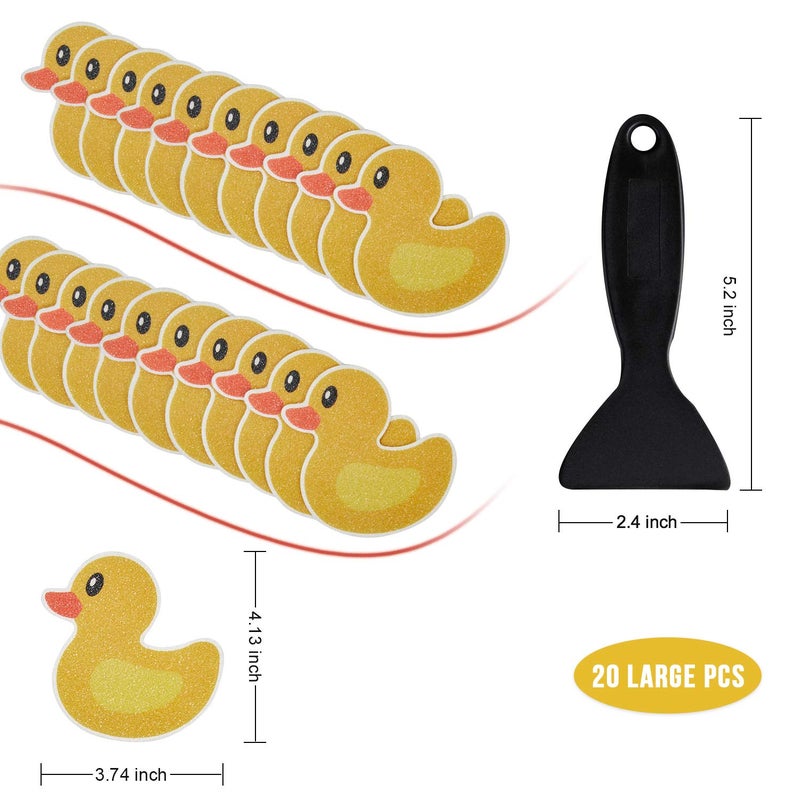 Secopad Original 20 PCS Non Slip Bathtub Stickers  Adhesive Kids Anti Slip Decal Threads for Shower and Bath Tub with Premium Scraper  Each About 4.5"" x 3.5"" - Image 4